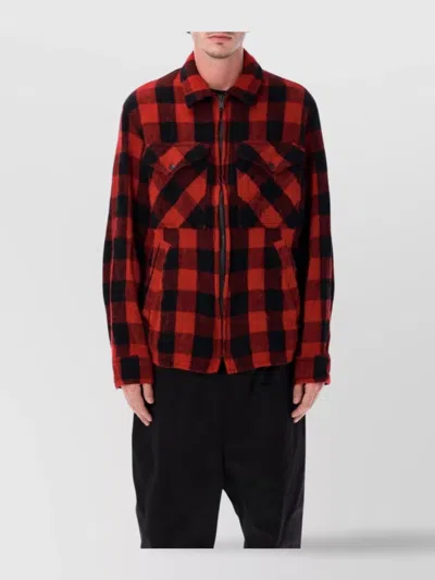 Junya Watanabe Long Sleeve Shirt Jacket With Flap Pockets In Multi