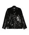 Junya Watanabe Sequined Shirt Jacket In Black