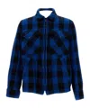 Junya Watanabe Checked Flap Pocket Long Sleeve Jacket In Blue