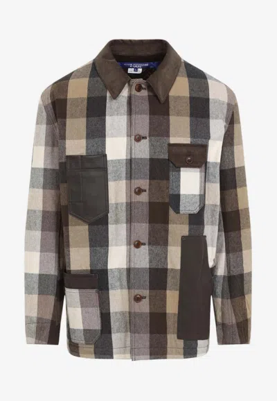 JUNYA WATANABE LONG-SLEEVED CHECKED SHIRT