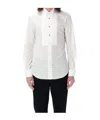 Junya Watanabe Tailored Shirt With Pleated Front And Long Sleeves In White