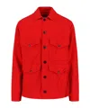 Junya Watanabe Emporio Armani Allover Logo Cotton Polo Shirt In Red