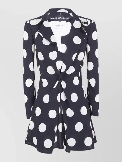 Junya Watanabe Long Tailored Blazer Jacket Polka Dots Lapel
