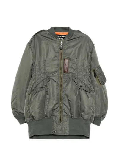 Junya Watanabe 롱라인 봄버 재킷 In Green