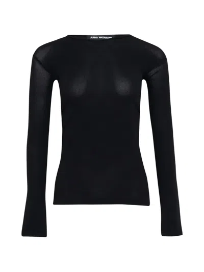 Junya Watanabe Long-sleeve Stretch Top In Black