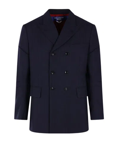 Junya Watanabe Long-sleeved Suit Jacket In Blue