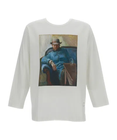 Junya Watanabe White Longsleeve Linen T-shirt