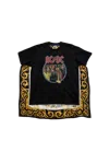 Junya Watanabe Man Ac/dc Printed Caped Tee Black In Multi