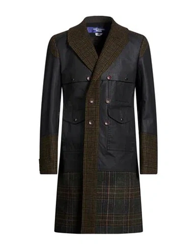 Junya Watanabe Man Coat Black Size S Wool, Cotton In Brown