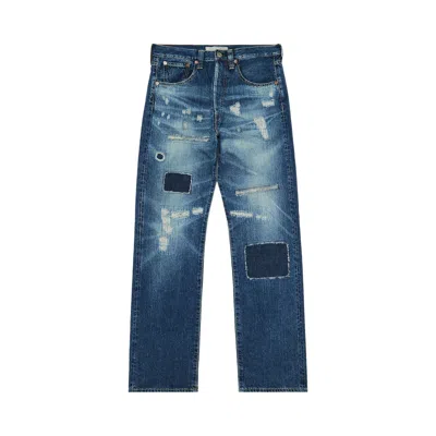 Pre-owned Junya Watanabe Man Distressed Selvedge Denim 'indigo' | Blue | Men's Size Xl