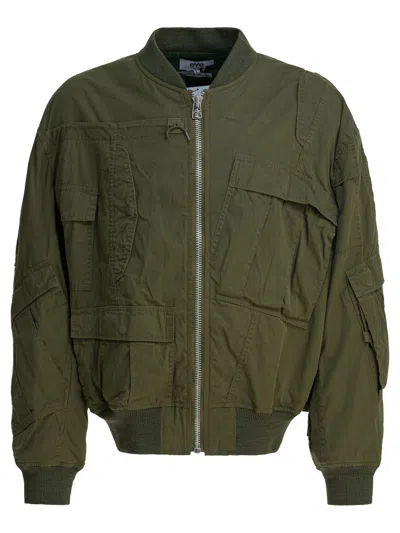 Junya Watanabe Cotton And Nylon Bomber Jacket Jackets And Coats Green