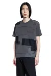 Junya Watanabe Patchwork Cotton Jersey T-shirt In Grey