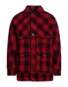 Junya Watanabe Checked Press-stud Shirt Jacket In Red