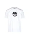 Junya Watanabe Short Sleeves Graphic Print Round Neck In White