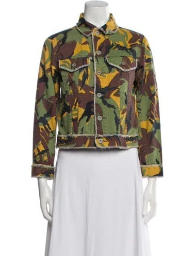 Pre-owned Junya Watanabe Man Pink Comme Des Garcons Vintage 2004 Biker Jacket In Green