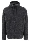 Junya Watanabe Textured Drawstring Zipped Hoodie Sweatshirts Grey