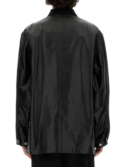 Junya Watanabe Corduroy Collar Jacket In Black