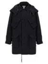 Junya Watanabe Men's Nylon Parka Coat In Black