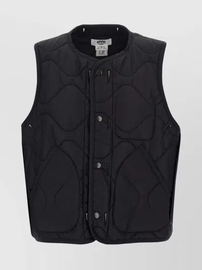 Junya Watanabe Man X C.p. Company Quilted Vest In Black