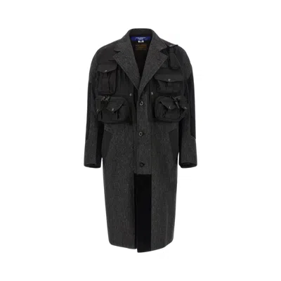 Pre-owned Junya Watanabe Man X Filson Tweed Coat With Pockets 'black' | Men's Size L