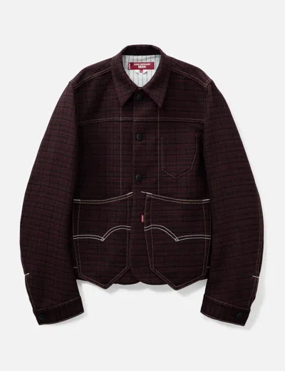 Junya Watanabe Man X Levi's Cashmere Jacket In Red