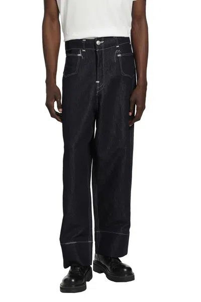 Junya Watanabe Man X Levi's Linen Denim Trousers In Blue
