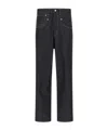 Junya Watanabe Cotton Denim Jeans With Corduroy Back And Contrast Stitching In Black