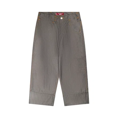 Pre-owned Junya Watanabe Man X Levi's Striped Trousers 'grey' | Men's Size L In Gray