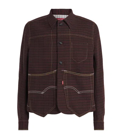 Junya Watanabe Man X Levi's Wool-blend Bomber Jacket In Brown