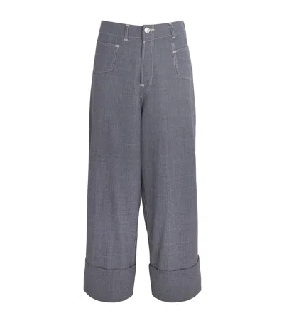 Junya Watanabe Man X Levis's Wool Cuffed Trousers In Gray
