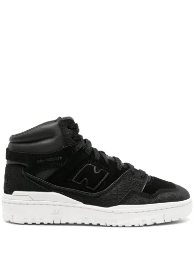 Junya Watanabe Man X New Balance Men's Black Suede Sneakers With Crocodile Effect Panels And Logo Detail