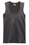 JUNYA WATANABE MATTE STRETCH FAUX LEATHER TANK