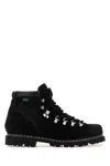 Junya Watanabe Black Solid Lace Up Boots In Multi