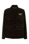 Junya Watanabe Cotton Urethane Flocky Denim Filson Jacket In Brown