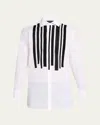 Junya Watanabe White Guy Rover Edition Customized Shirt In White X Black Mix