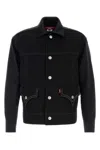 Junya Watanabe Black Drill Jacket With Wool Lining In Black