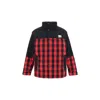 Junya Watanabe Check Pattern Jacket With Frontal Zip And Snap Button Closure In Red