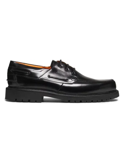 Junya Watanabe Men's  X Heinrich Dinkel Leather Boat Shoes In Black