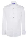 Junya Watanabe Men's Pleated Front Buttoned Cuffs Shirt In White