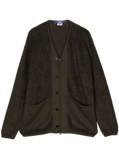 Junya Watanabe Men Patchwork Cardigan In Khaki