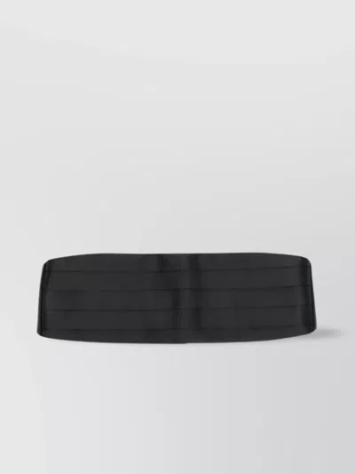 Junya Watanabe Men's Pleated Design Belt With Metal Buckle