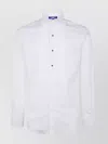 Junya Watanabe Men's Pleated Front Buttoned Cuffs Shirt In White