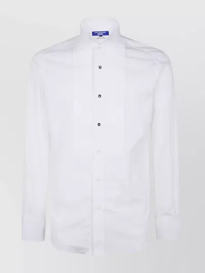 JUNYA WATANABE MEN'S PLEATED FRONT BUTTONED CUFFS SHIRT