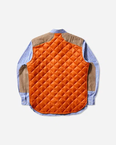 Junya Watanabe Men S Check Quilted Shirt Blue In Multi