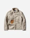 Junya Watanabe Men S Contrast Boa Mouton Jacket Beige / Brown In Gray