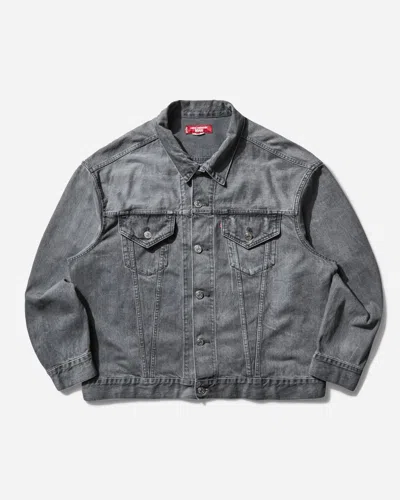 Junya Watanabe Men S Levi's Selvedge Denim Trucker Jacket In Grey