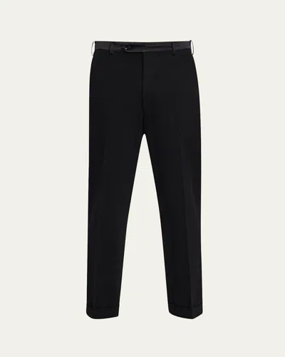 Junya Watanabe Men's Satin-waist Denim Jeans In Black