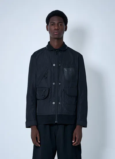 Junya Watanabe Men Shell Bomber Jacket In Black