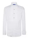 Junya Watanabe Men's Pleated Front Buttoned Cuffs Shirt In White
