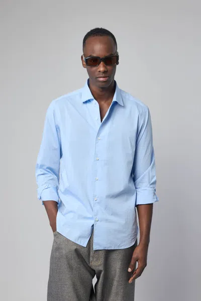 Junya Watanabe Men's Shirt | Wq-b015-s26 | Saxe In Blue